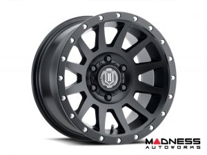 Ford Bronco Custom Wheels (1) - Compression - Satin Black - 17 X 8.5 / 6 x 5.5 / 0 / 4.75" - Icon 